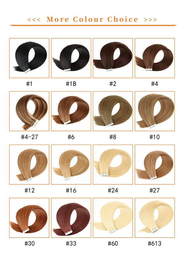 Goopatch Seamless Injected Hand-Tied Invisible Tape In Hair Extension -- 100% VIRGIN HUMAN HAIR